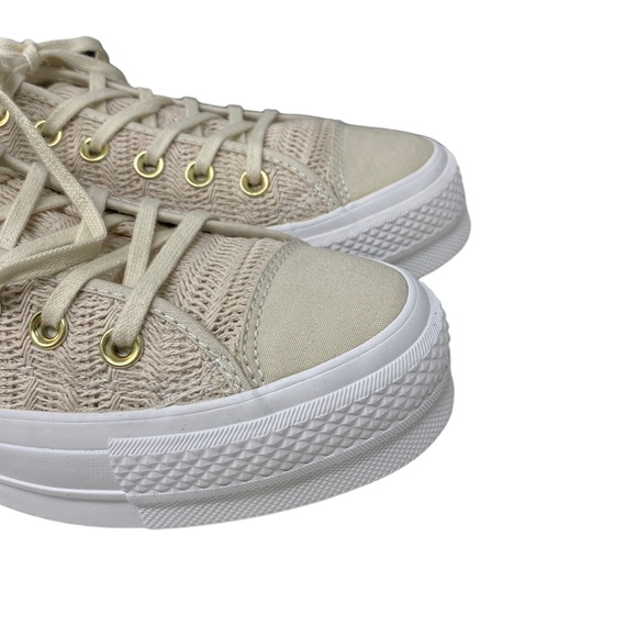 đź’–MEGA SALEđź’–Converse CTAS Lift Platform Low Beige Women's 9 Mesh Canvas 560655C - Picture 7 of 8